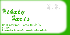 mihaly haris business card